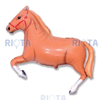 Фигурный шар Лошадь коричневая, 75 см