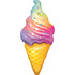 Фигурный шар Мороженое в рожке радужное, 115 см