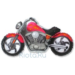 Фигурный шар Мотоцикл, малиновый, 115 см