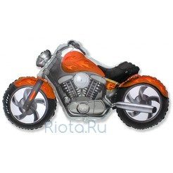 Фигурный шар Мотоцикл (оранжевый), 115 см