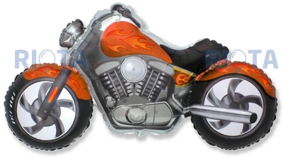 Фигурный шар Мотоцикл (оранжевый), 115 см