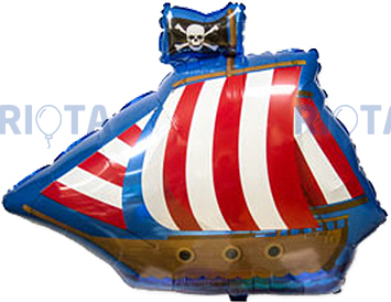Фигурный шар Пиратский фрегат, 64 см
