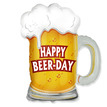 Фигурный шар Пивная кружка в День пива, Happy beer-day, 71 см