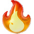 Фигурный шар Огненное пламя, 71 см