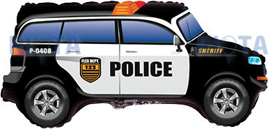 Фольгированный фигурный шар Полицейская машина Джип, 84 см