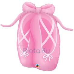 Фигурный шар Пуанты балерины, розовые, 89 см