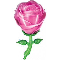 Фигурный шар Роза розовая, 81 см