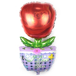 Фигурный шар Роза в горшке, 102см