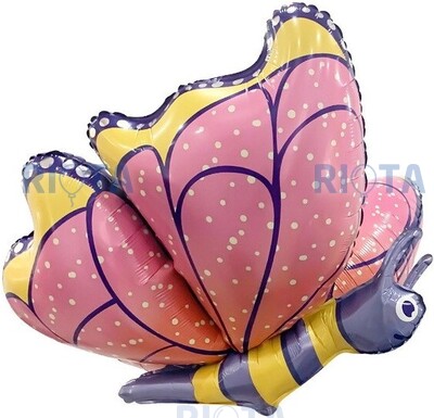 Фигурный шар Розово-сиреневая бабочка, 76 см