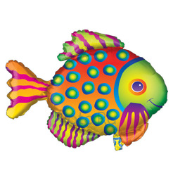 Фигурный шар, Рыба яркая, в горошек, 83 см