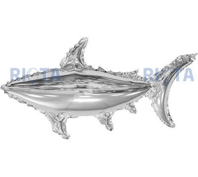 Фигурный шар Серебристая Акула, 100 см