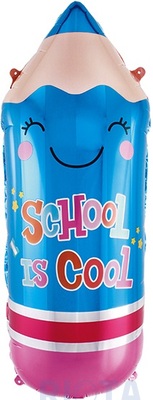 Фигурный шар Синий школьный карандаш, 74 см