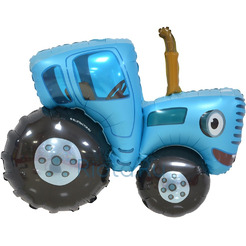 Фигурный шар Синий трактор, 107 см