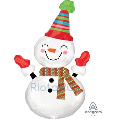 Фигурный шар Снеговик улыбчивый, 63 см