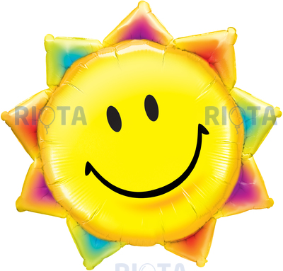 Фигурный шар Солнце с улыбкой, 91 см
