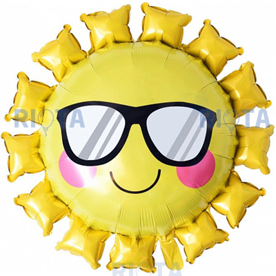 Фигурный шар Солнышко в солнечных очках, 79 см