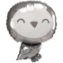 Фигурный шар Совушка, серого цвета, 48 см