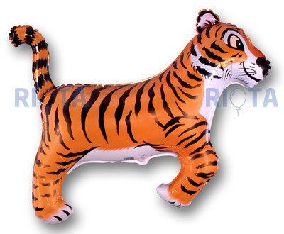 Фигурный шар Тигр (черные полоски), 90 см