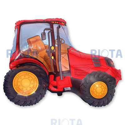 Фигурный шар Трактор, красный, 92 см