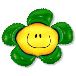 Фигурный шар Цветочек, зеленый, 104 см