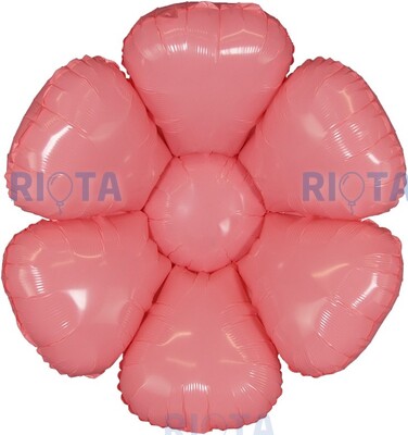 Фигурный шар Цветок Ромашка, розовый, 109 см