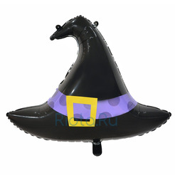 Фигурный шар Ведьмина шляпа с сиреневой лентой, 73 см