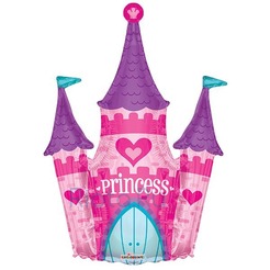 Фигурный шар Замок принцессы (розовый), 91 см