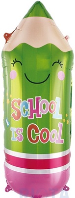 Фигурный шар Зеленый школьный карандаш, 74 см