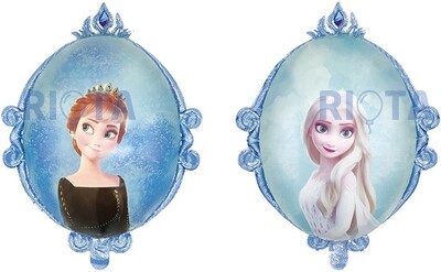 Фигурный шар Зеркало из Холодного сердца, Анна и Эльза, 58 см 