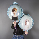 Фигурный шар Зеркало из Холодного сердца, Анна и Эльза, 58 см 