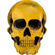 Фигурный шар Золотой череп, 91 см