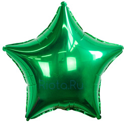 Фольгированный Шар-звезда ярко-зеленый, 46 см