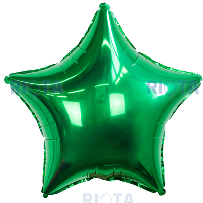 Фольгированный Шар-звезда ярко-зеленый, 46 см