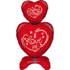 Ходячий шар Большая любовь из красных сердец, 96 см