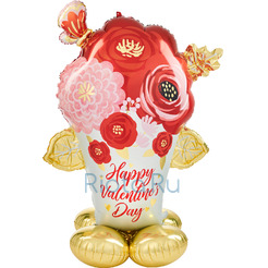 Ходячий шар Букетик цветов на День влюбленных,134 см
