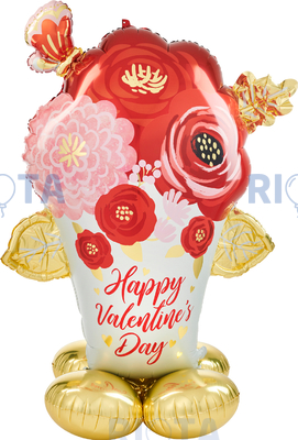 Ходячий шар Букетик цветов на День влюбленных,134 см
