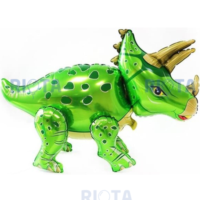 Ходячий шар Динозавр Трицератопс, зеленый 91 см