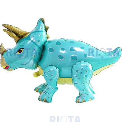 Ходячий шар Динозавр Трицератопс, голубой, 91 см