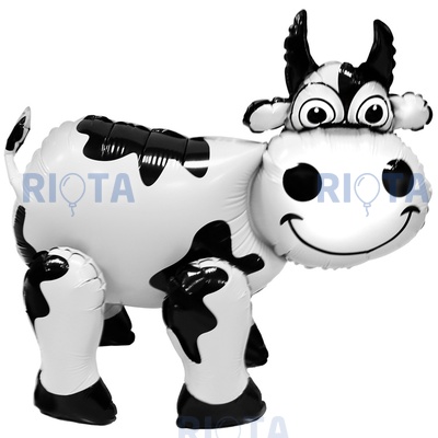 Ходячий шар Добродушная корова, черно-белая, 61 см