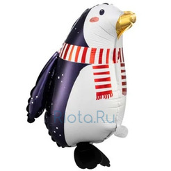 Ходячий шар Пингвин в красном шарфике, 42 см