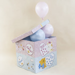 Коробка для воздушных шаров на определение пола, цветная, 60x60x60