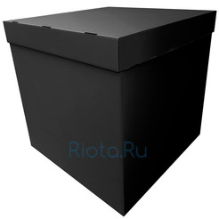 Коробка для воздушных шаров черная, 70х70х70