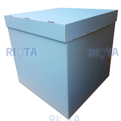 Коробка для воздушных шаров голубая, 70х70х70