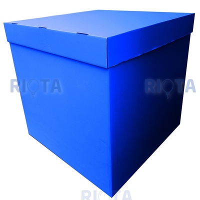 Коробка для воздушных шаров синяя, 70х70х70