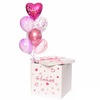 Коробка сюрприз с шарами в розовой гамме
