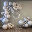 Круглая фотозона из шаров "Нежный бантик"