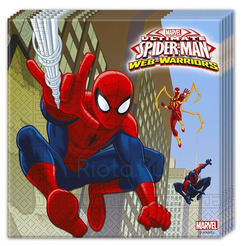 Салфетки Человек-паук 33 см, 20 шт