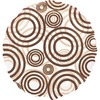 Шар-круг Прозрачный, коричневые круги, 46 см