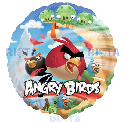 Шар-круг Angry Birds Команда, 46 см