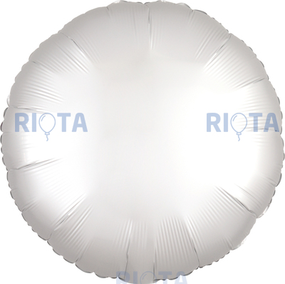 Шар-круг Белый сатин, 46 см